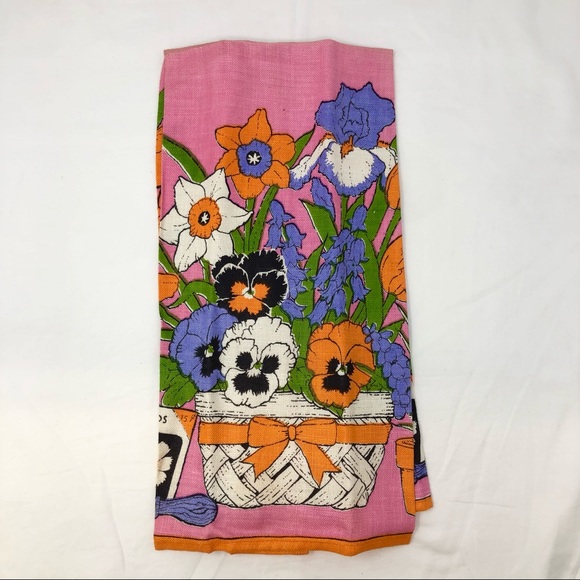 Vintage Failani & Cohn Inc Floral Linen Tea Towel - Picture 2 of 5
